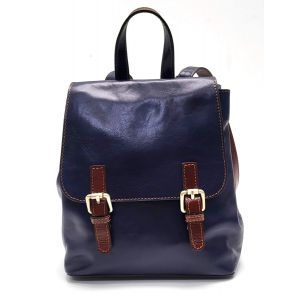 ZAINO PELLE 0640 BLU