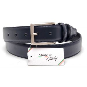 CINTURA PELLE 10081 BLU