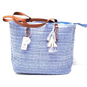 BORSA MARE RAFFIA 10176 CELESTE