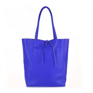 BORSA PELLE 10207 AZZURRO