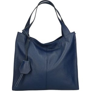 BORSA PELLE 10533 BIS BLU
