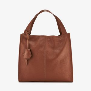 BORSA PELLE 10533 BIS MARRONE