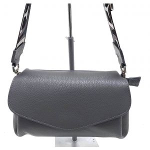 BORSETTA PELLE TRACOLLA 10581 GRIGIO
