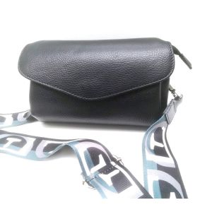 BORSETTA PELLE TRACOLLA 10581 NERO