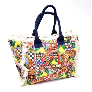 BORSA MARE COTONE 10649 LIMONI