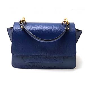 BORSA PELLE 10996 BLU