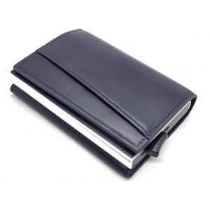 MINI PORTAFOGLIO CLIP PELLE 1103 BLU