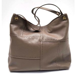 SACCA PELLE 1110 TAUPE