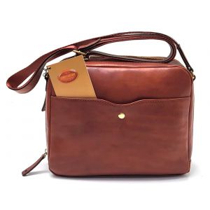 BORSA PELLE 12523 MARRONE