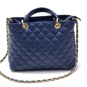 BORSA PELLE 1284 BLU