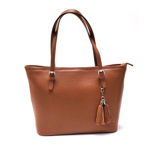 BORSA PELLE 1296 CUOIO