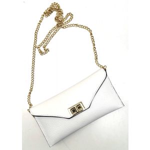 BORSETTA PELLE 1310 BIANCO