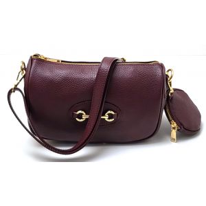 BORSA PELLE 1391 BORDO