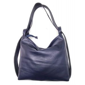 BORSA PELLE 1498 bis BLU