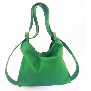 Borsa pelle 1498 bis verde