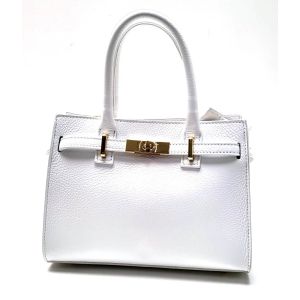 BORSA PELLE 1727 BIANCO