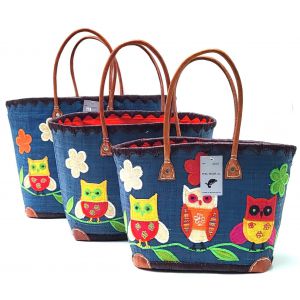 TRIS CESTA PAGLIA 18003 GUFI BLU