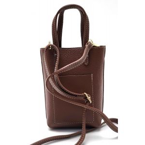 BORSETTA PELLE 250900014 MARRONE