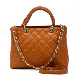 BORSA PELLE TRAPUNTATA 3203 CUOIO