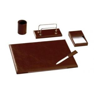 SET SCRIVANIA 5 PZ. PELLE "BY CAST" 37.1704  NERO