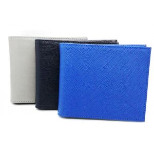Portafoglio in pelle + porta card 4009 Made in Italy GRIGIO