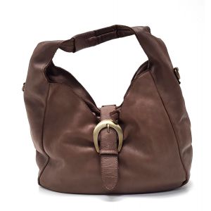 BORSA PELLE 472 MARRONE 