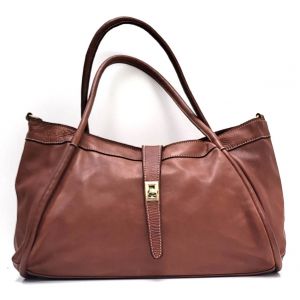BORSA PELLE 481 MARRONE