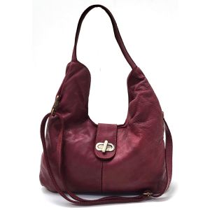 BORSA PELLE 548 BORDO