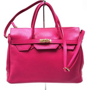 BORSA PELLE 61217 FUXIA