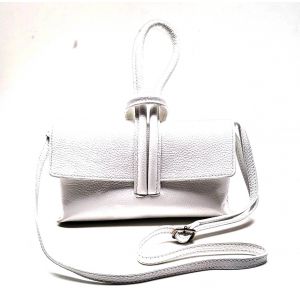 BORSETTA PELLE 6528 1732 BIANCO