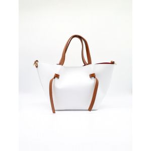 BORSA PELLE 6556 BIANCO