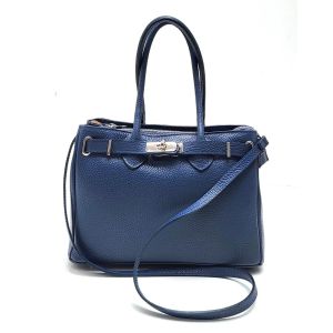 BORSA PELLE 6587 BLU
