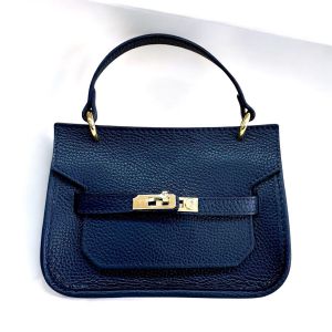 BORSETTA PELLE 6643 BLU