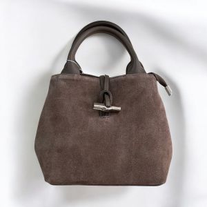 BORSETTA PELLE CAMOSCIO 6661 TAUPE