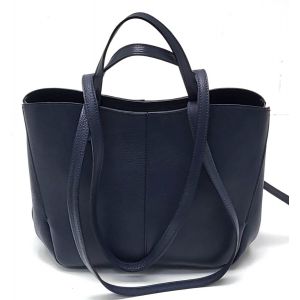 BORSA PELLE 72231 BLU