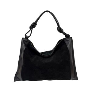 BORSA PELLE CAMOSCIO 85950 NERO
