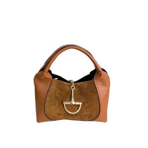 BORSETTA PELLE CAMOSCIO 86053 CUOIO