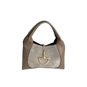 BORSETTA PELLE CAMOSCIO 86053 TAUPE
