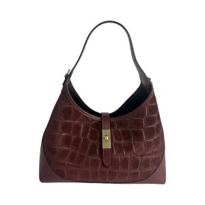 BORSA PELLE/CAMOSCIO 86094G BORDO