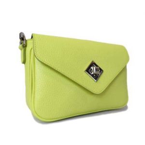 BORSETTA PELLE 86101 VERDE ACIDO