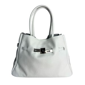 BORSA PELLE 86104G BIANCO