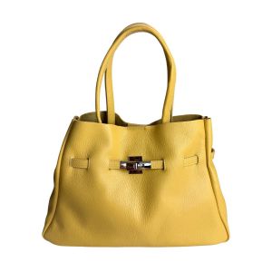 BORSA PELLE 86104G GIALLO