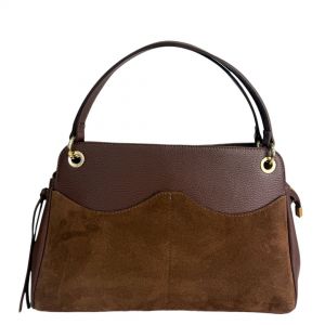 BORSA PELLE/CAMOSCIO 86170 MARRONE