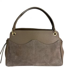 BORSA PELLE/CAMOSCIO 86170 TAUPE