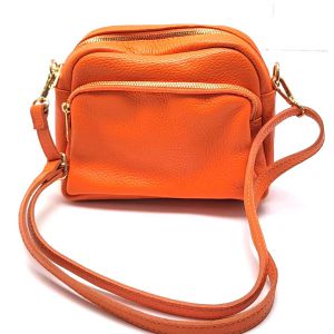 BORSETTA PELLE BD-132 ARANCIO