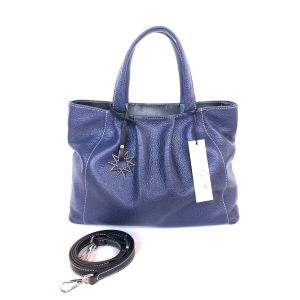 BORSA PELLE FEDERICA 10621 BLU