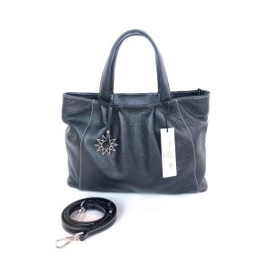 BORSA PELLE FEDERICA 10621 NERO