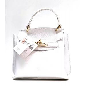 BORSETTA PELLE H008 BIANCO