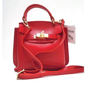 BORSETTA PELLE H008 ROSSO