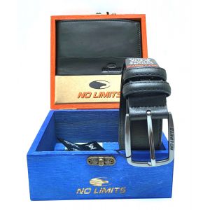 PARURE PELLE PTF+CINTURA NL310 NERO